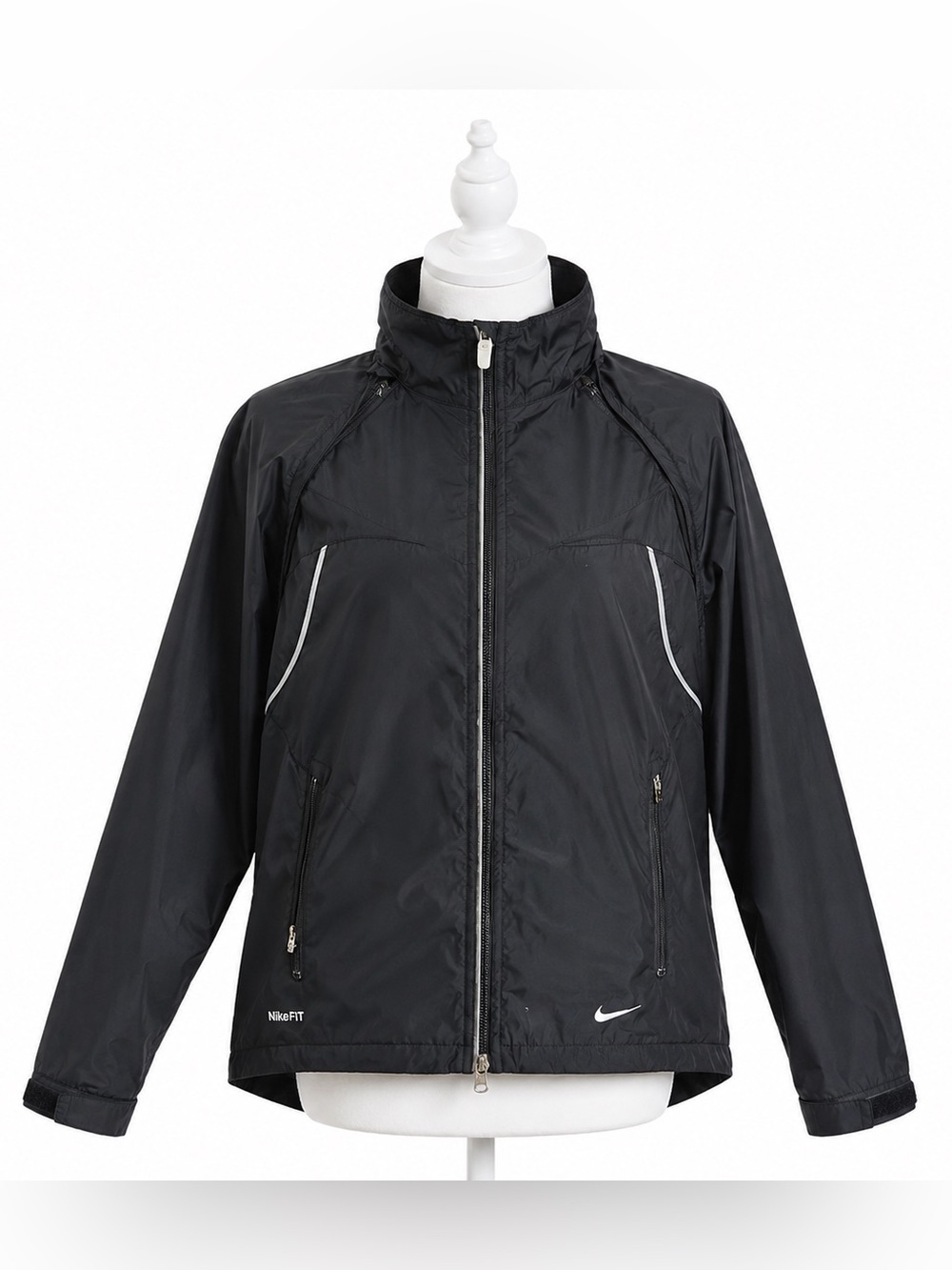 Nike Fit Storm Running Jacket Convertible Vest Reflective Black Women's XS